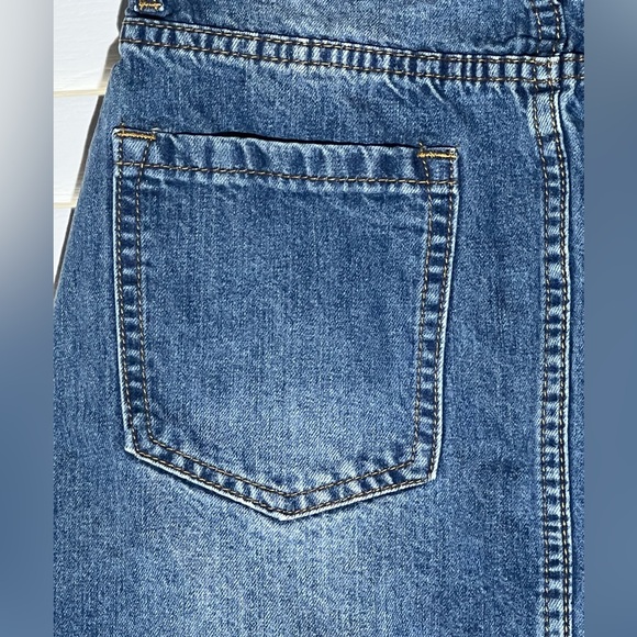 Super Cute Floral Embroidery Tamnoon Denim Skirt size 34 (us 2) Youth - Picture 10 of 15